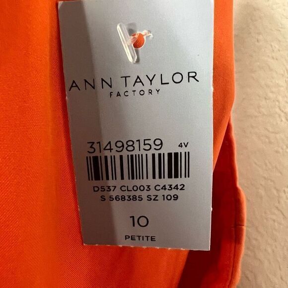 Ann Taylor Orange Eyelet Scalloped Hem Mini Skirt Womens Petite Size 10P NWT - Picture 5 of 7